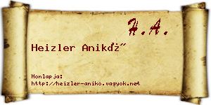 Heizler Anikó névjegykártya